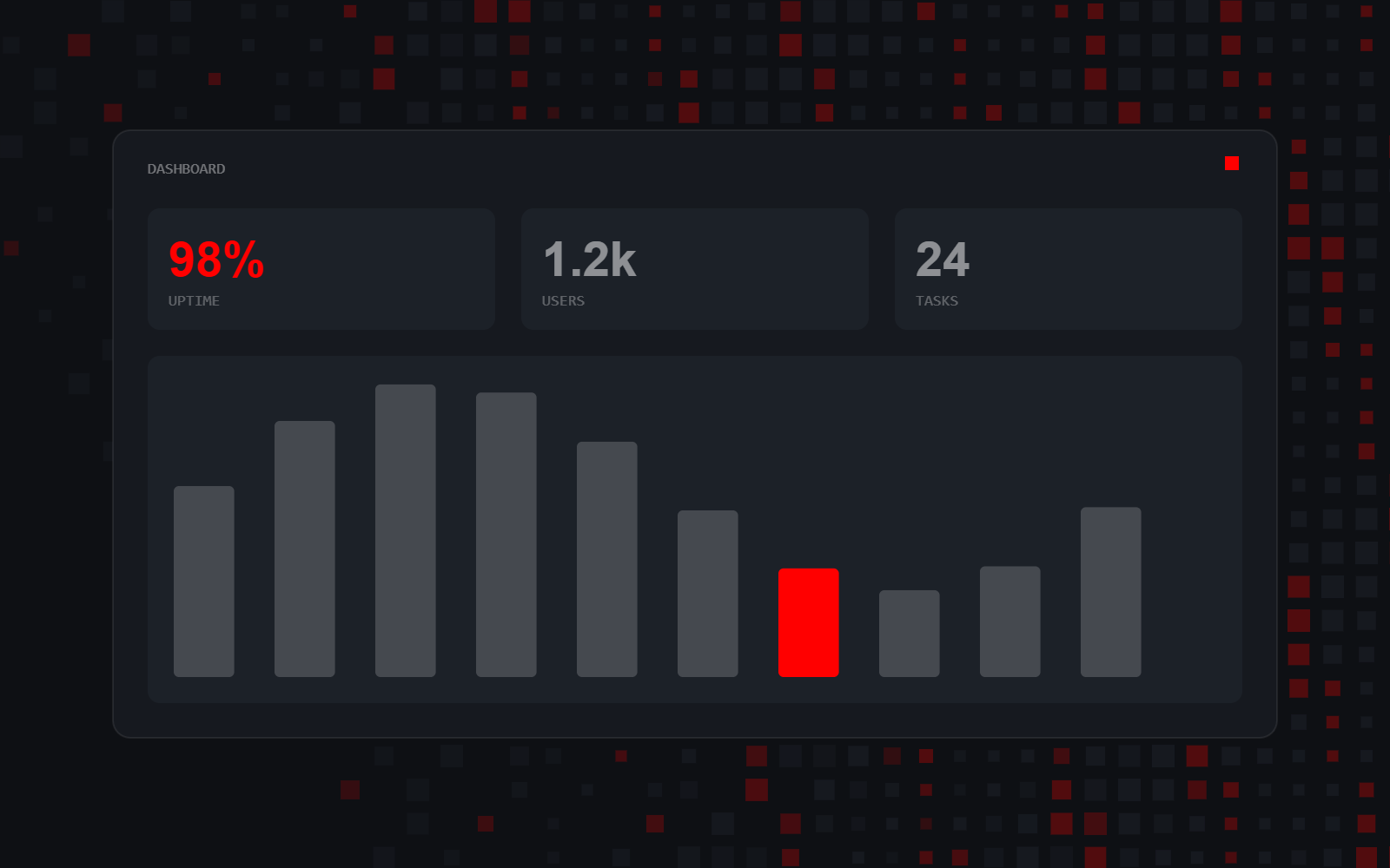Web application concept — dashboard interface